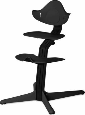 NOMI highchair kinderstoel meegroeistoel Basis eiken zwart stained en stoel zwart