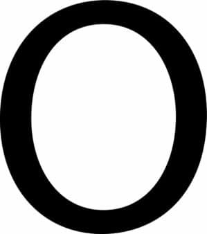 Letter muurstickers - Letter O | Cadeau kinderen | Muursticker letter o | Plak je naam op de muur | 1 letter muursticker zwart