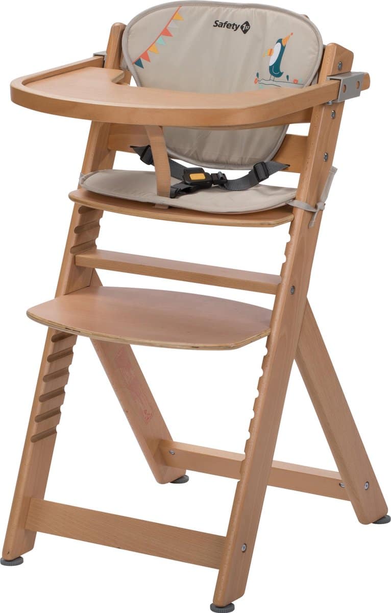 Safety 1st Timba Kinderstoel Inclusief Kussen Natural Wood/Happy Day Little Plaza
