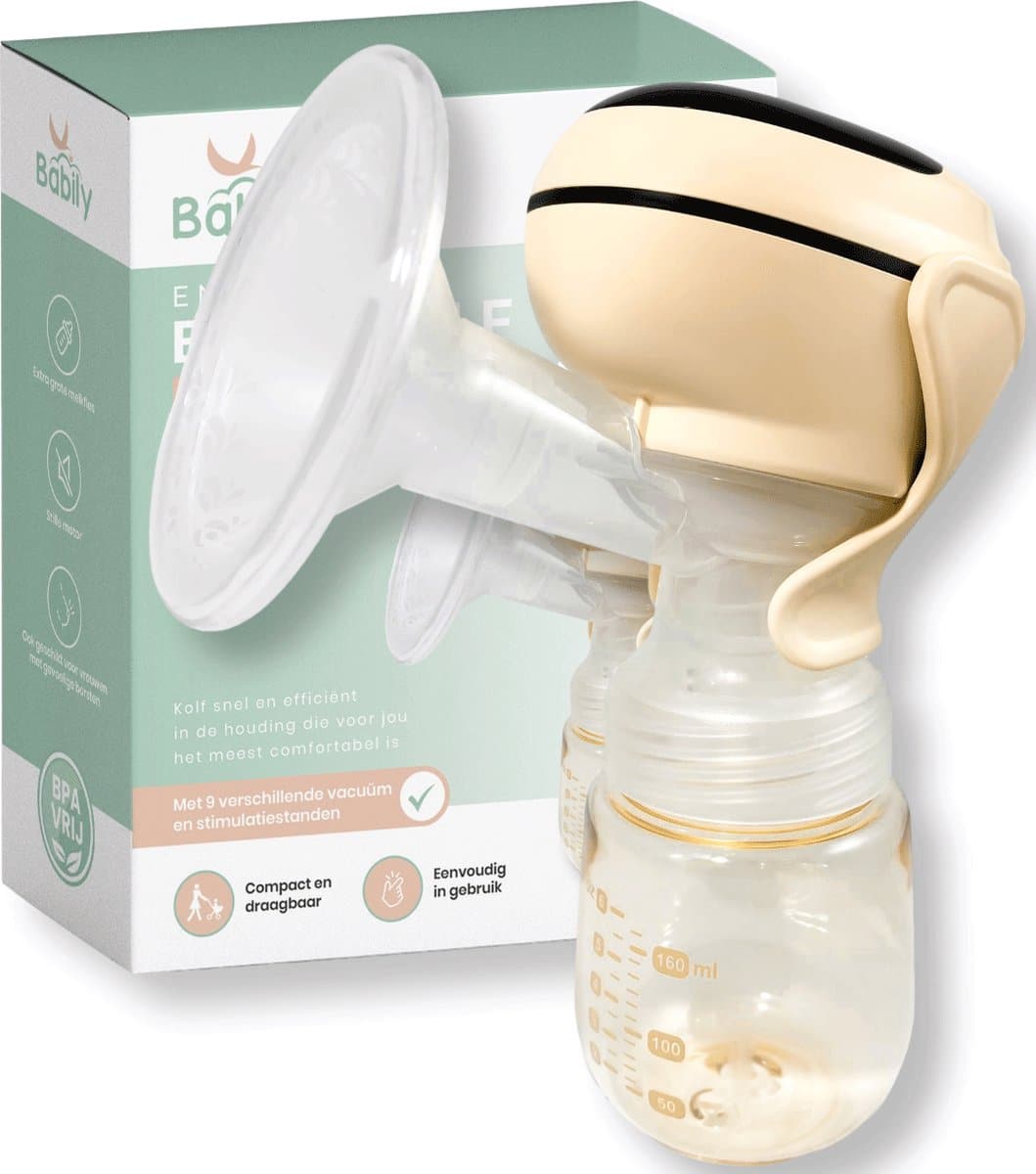 Borstkolf - Enkele borstkolf- Borstkolf electrisch - Breast pump - Draadloos - Met 9 vacuüm en stimulatiestanden - Tepelretractie oplossing - Lichtgewicht - Comfortabel - Met twee melkzakjes