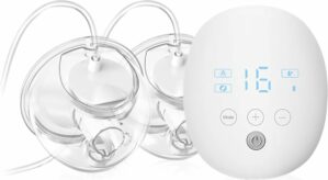 JMB Little - Draagbare dubbele elektrische borstkolf - Inclusief 3 E-books - Elektrische borstkolf - Kolf - Borstkolf elektrisch dubbel - Kolfapparaten - Oplaadbare accu - 2x 250ml - 3 standen met 16 zuig frequenties - 35 dB