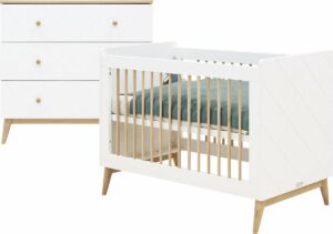 Bopita Paris 2-delige babykamer - Wit/Eiken
