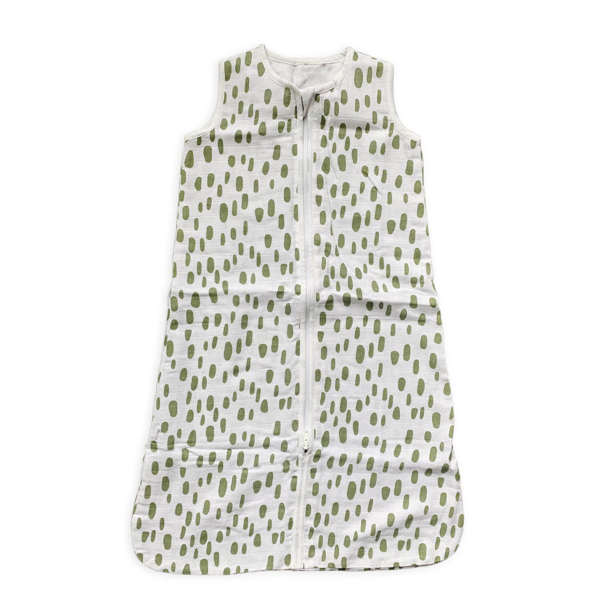 Slaapzak Hydrofiel 70cm With Love Dots Oil Green