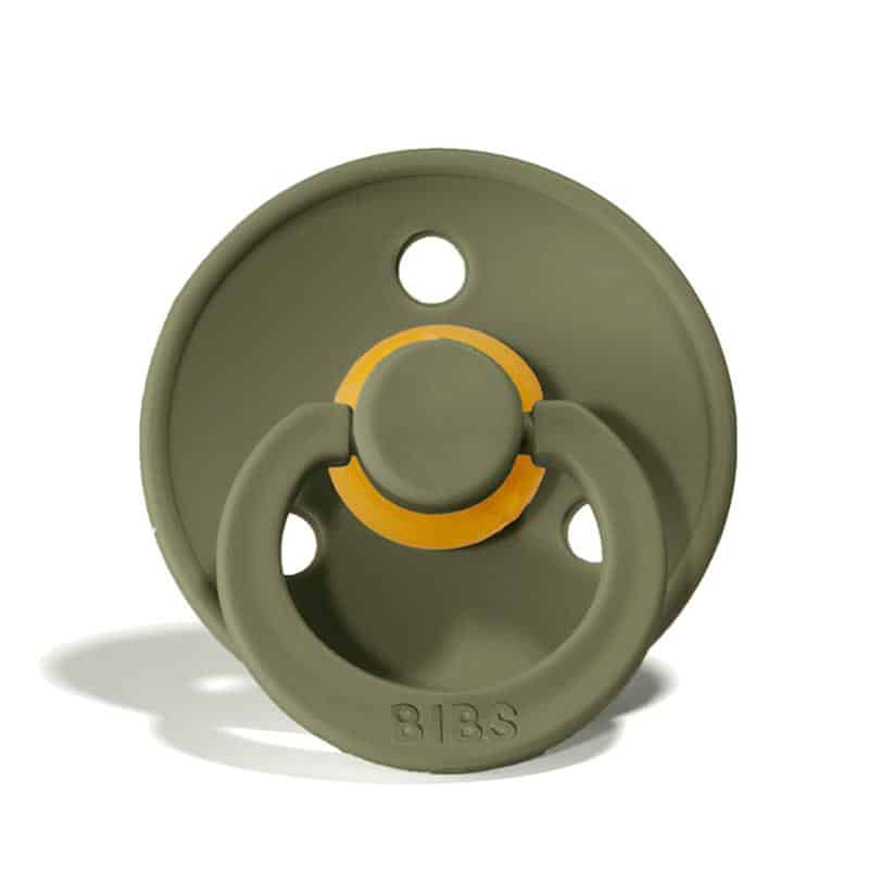 Bibs Fopspeen Natuurrubber - Olive, Maat: Size 1