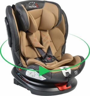 Cangaroo Motion 360° Autostoel - Isofix - Draaibaar - Bruin - 0 tot 36 kg - Autostoel groep 0/1/2/3