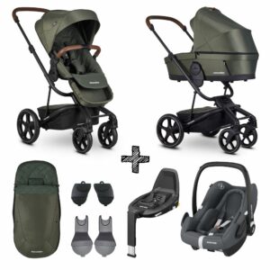 Kinderwagen Easywalker Harvey3 Premium Emerald Green inclusief Autostoel Maxi-Cosi Rock & Accessoirepakket