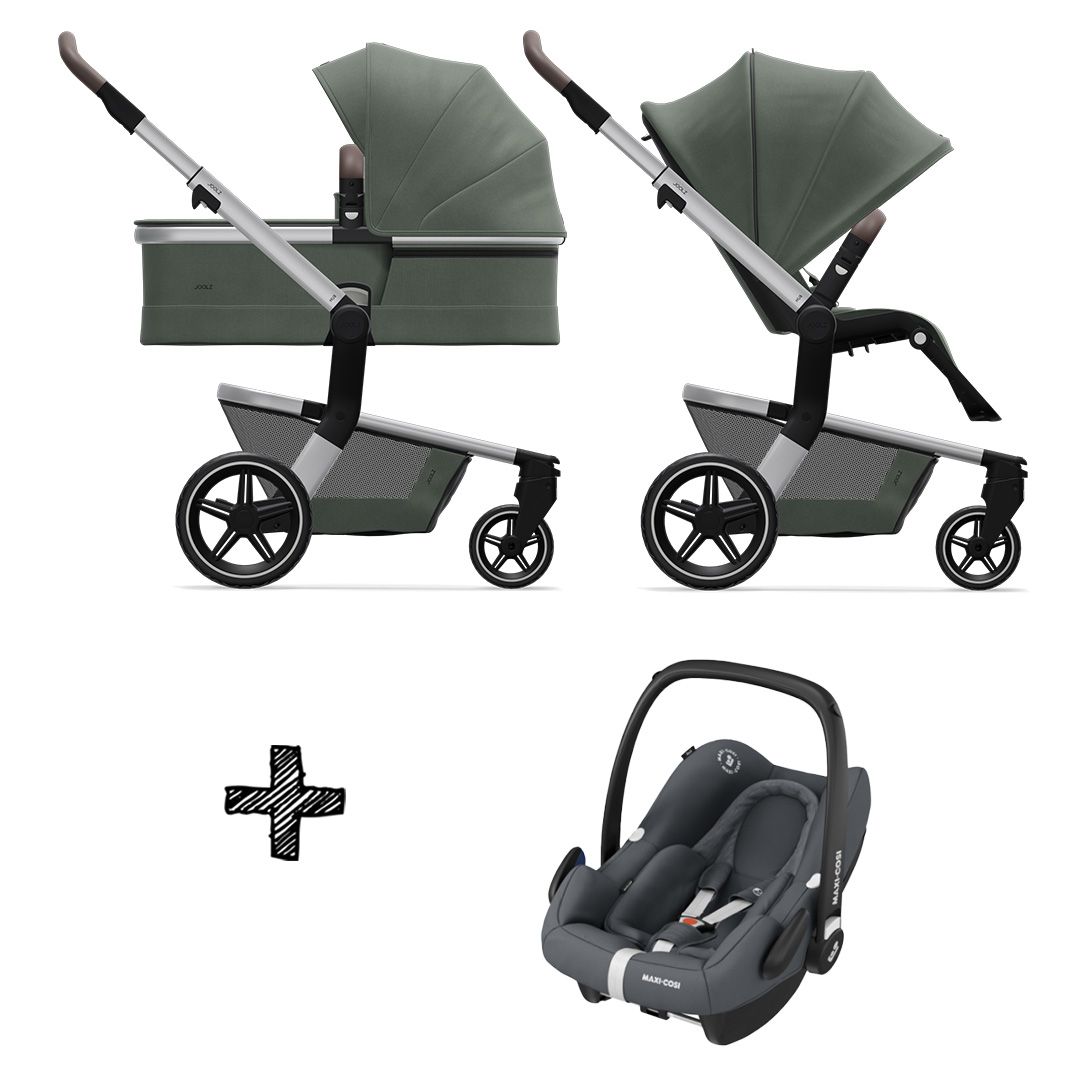 Kinderwagen Joolz Hub+ Marvellous Green incl. Autostoel Maxi-Cosi Rock