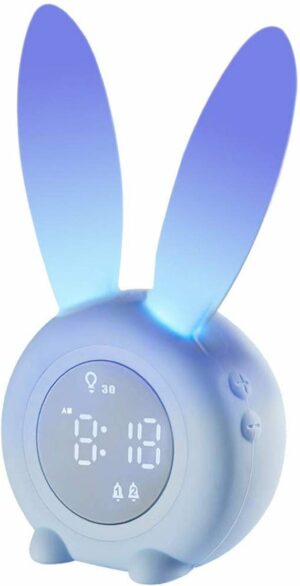 Lotiks Slaaptrainer voor Kinderen - Nachtlampje - Kinderwekker - Slaapwekker - Inclusief Nachtlamp - Blauw