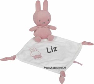 Nijntje Knuffeldoekje roze met naam