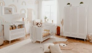 Babykamer Finori Dili Riet/Wit 3-deurskast