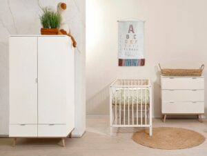 Babykamer Finori Göteborg Wit 2-deurskast