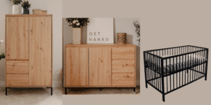 Babykamer Finori Korsika met Ledikant Open Basic Black