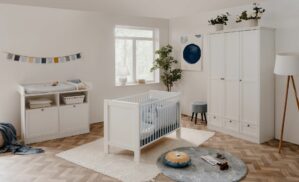 Babykamer Finori Landwood Wit 3-deurskast