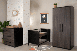 Babykamer Levi met Ledikant Anett Black