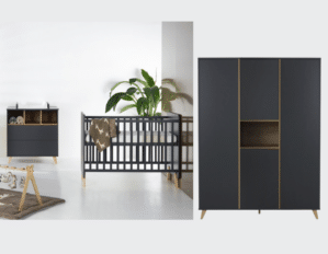 Babykamer Quax Loft Antracite (3-deurs)