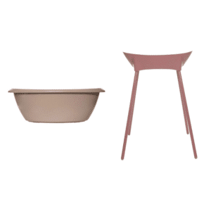 Bad Luma Desert Taupe + Badstandaard Dusty Rose