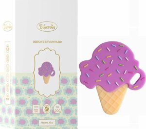 Biberoia® Bijtring - Snoep - Ijsje - Baby - Koelbijtring - Bijtring - Bijtspeelgoed - Baby speelgoed - Badspeelgoed - Cadeau - Blueberry