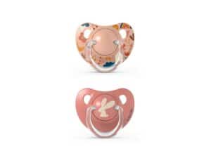 Fopspeen Duo Suavinex Forest Silicone 0-6 mnd Pink