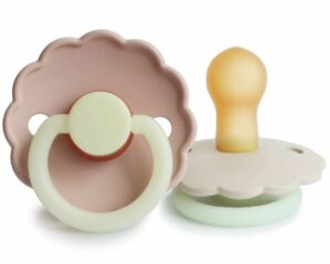 Fopspeen Frigg Daisy Night 0-6mnd Cream/Blush 2st.