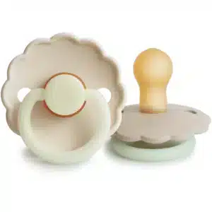 Fopspeen Frigg Daisy Night 0-6mnd Croissant/Cream 2st.