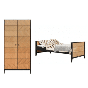 Kinderkamer Bopita Job Vintage Honey (Bed + 2-deurskast)