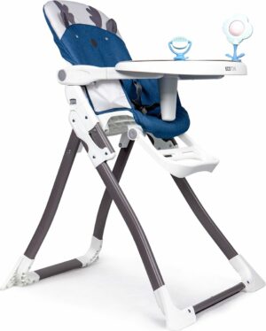 Kinderstoel - eetstoel baby - inklapbaar - 48x68x94 cm - blauw