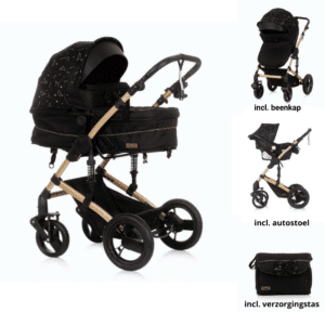 Kinderwagen Chipolino Camea Ebony met Autostoel Chipolino Camea