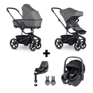 Kinderwagen Easywalker Harvey5 Pebble Grey + Autostoel Maxi-Cosi Pebble 360, Base & Adapter