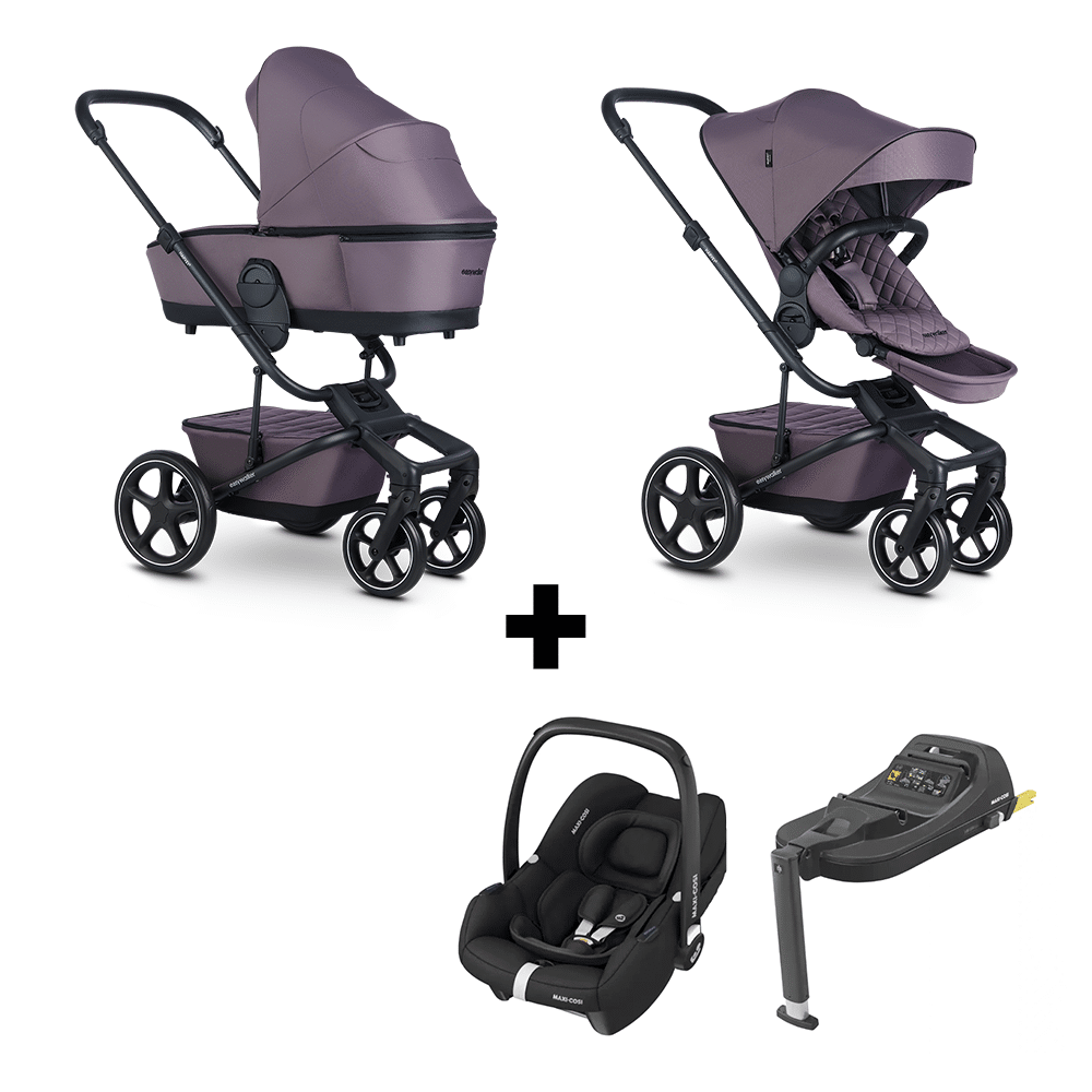 Kinderwagen Easywalker Harvey5 Premium Granite Purple + Autostoel Maxi-Cosi Cabriofix I-size & Base