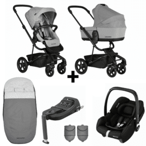 Kinderwagen Easywalker Harvey² All Terrain Stone Grey met Autostoel Maxi-Cosi Cabriofix I-Size + Base