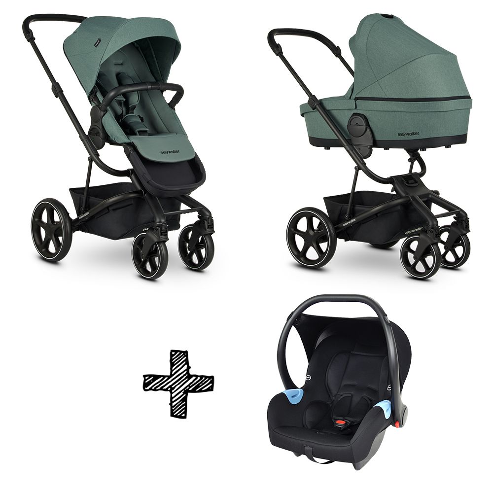 Kinderwagen Easywalker Harvey³ Forest Green + Autostoel Onyx