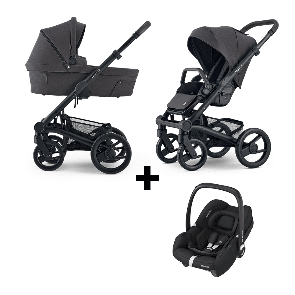 Kinderwagen Mutsy Nio Shade/Dark Brown + Autostoel Maxi-Cosi Cabriofix Essential Black
