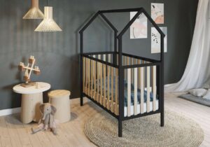 Ledikant Lise House Black/Natural