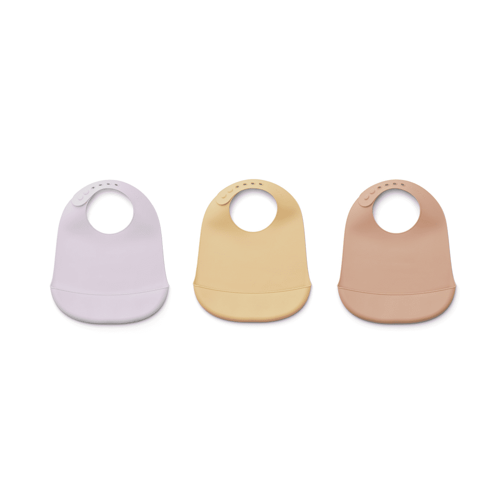 Liewood Maru Siliconen Slab 3 Pack - Light Lavender Multi Mix