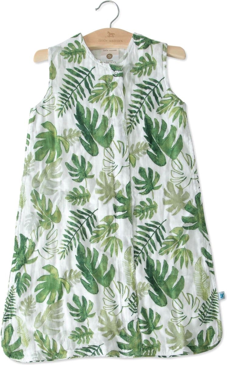 Little Unicorn Slaapzak Tropical Leaf - Katoen - Small - 0-6 maanden