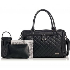 Luiertas Isoki Double Zip Quilted Black