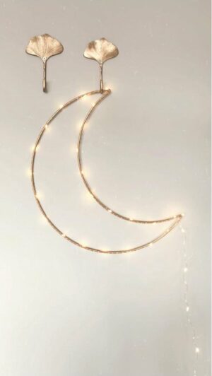 Maanlampje goud - Groot - Draadlamp - Nachtlamp - verlichting babykamer - Kinderkamer