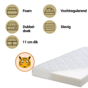 Matras Peuterbed ABZ 70x140 Tijger