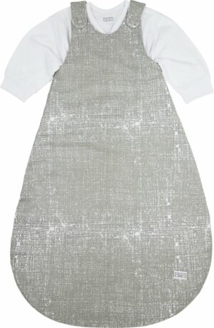 Meyco Baby Fine Lines baby slaapzak rond tweedelig - grey - 50/56