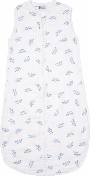 Meyco hydrofiele slaapzak Boat jeans/wit 70 cm