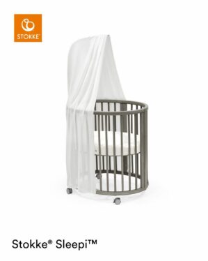 Mini Bed Stokke® Sleepi™ V3 Hazy Grey + Piekstok en Sluier