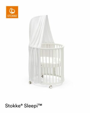 Mini Bed Stokke® Sleepi™ V3 White + Piekstok & Sluier