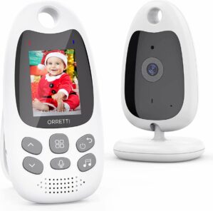 Orretti® V7 Babyfoon met camera - Babyfoon met camera 2.0 inch babyfoon met camera, Babyfoon video en audio met nachtzicht en slaapliedjes - VOX-functie Intercomfunctie - Temperatuurbewaking