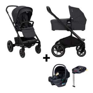 SET | Kinderwagen Nuna Mixx Next Ocean + Autostoel Novi Baby Jewel All Black & Base
