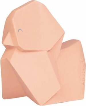 Saro - bijtring Origami - badeend - rubber - roze - eend