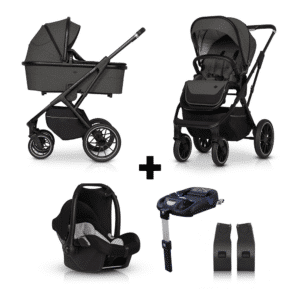 Set | Kinderwagen Cavoe Axo Comfort Shadow + Autostoel & Base & Adapterset