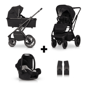 Set | Kinderwagen Cavoe Axo Style Premium Meteorite + Autostoel & Adapterset