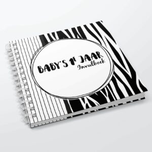 SilliBeads Baby's eerste jaar invulboek - Zebra