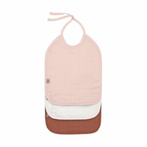 Slabber Lässig Muslin/Terry 3st. Pink/Milky/Rust