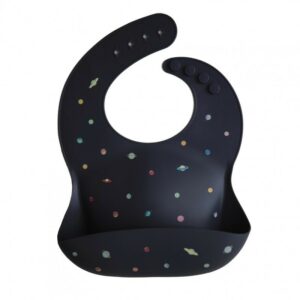 Slabber Mushie Siliconen Planets Black
